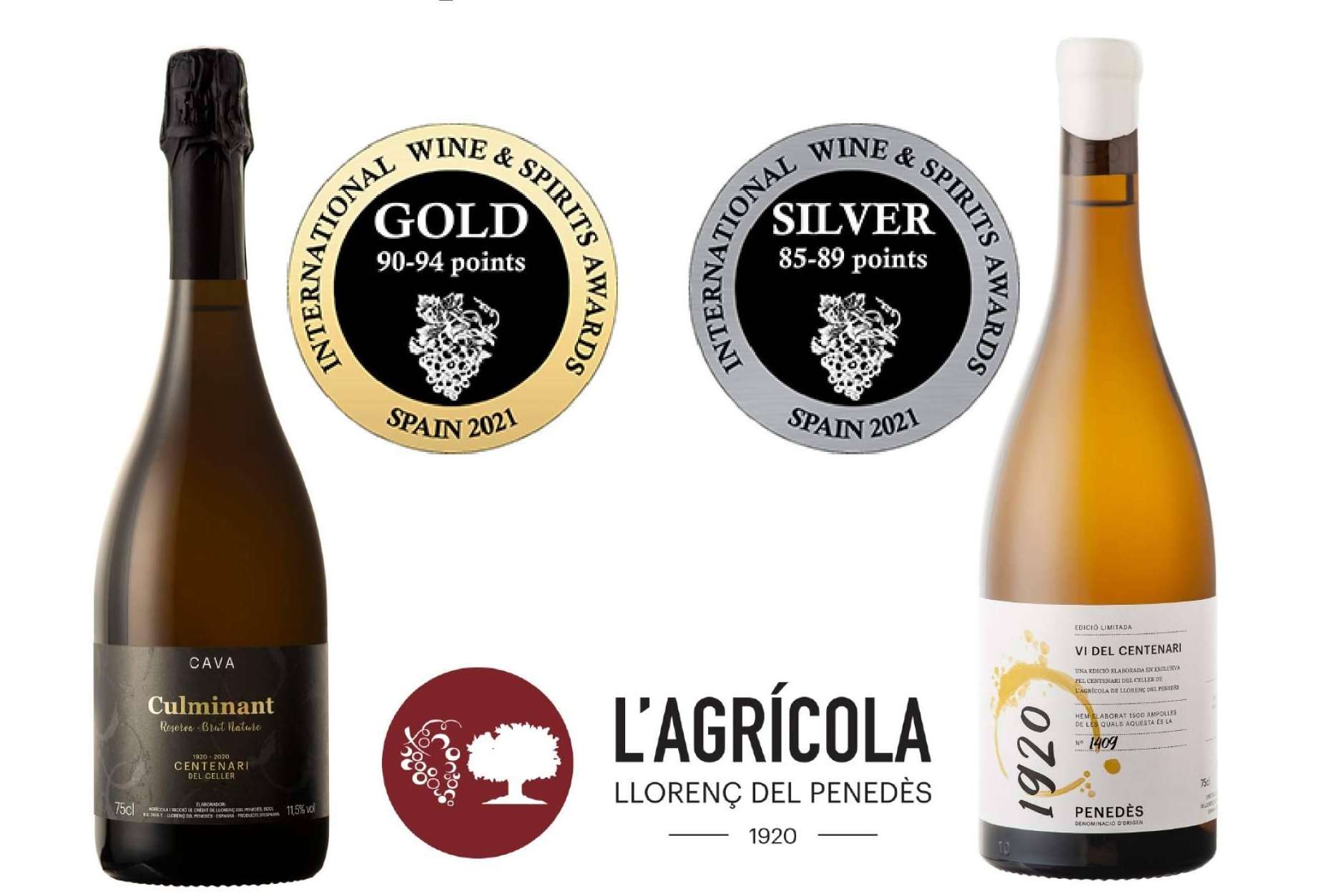 El Vino Blanco del Centenario 1920 ha sido galardonado como uno de los 50 mejores del mundo: Agrícola de Llorenç