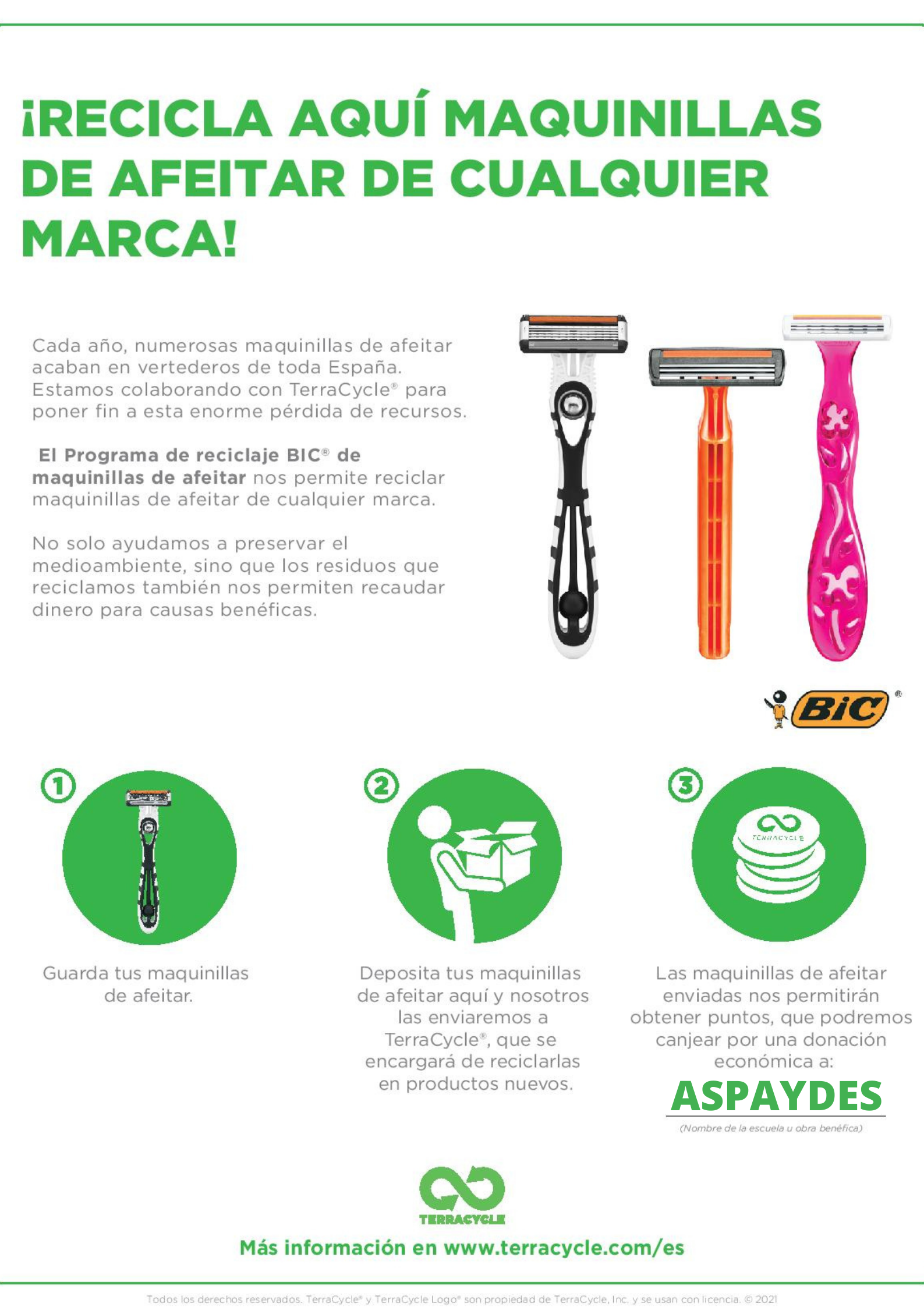 José Manuel Calvo Pina en representación de la empresa YUMIKO, propone el programa de reciclaje “BIC” de maquinillas de afeitar, en colaboración con TerraCicle.
