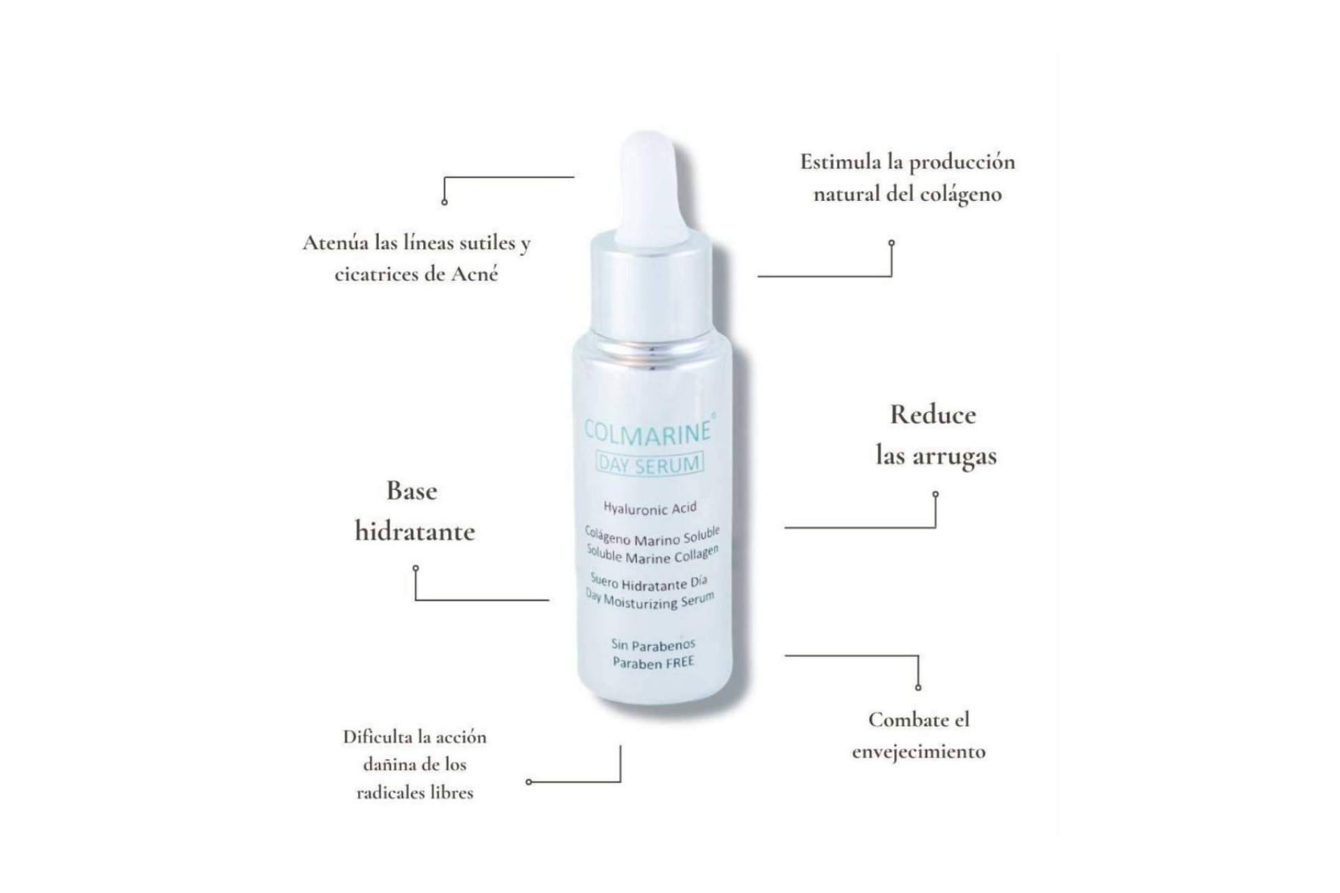 El sérum de colágeno marino en alta concentración y ácido hialurónico que ofrece Colmarine Cosmetics