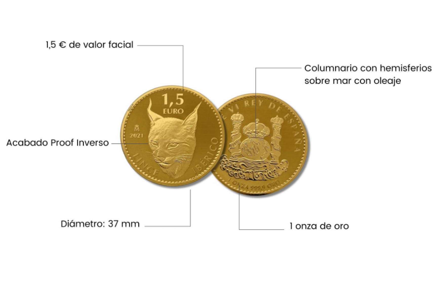 El diseño de la primera moneda de inversión española se filtra