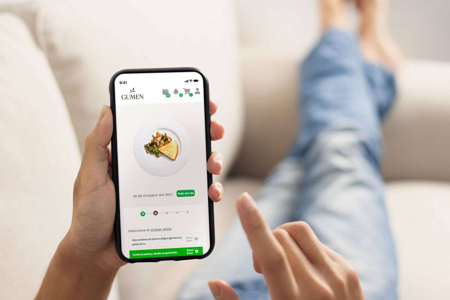 La comida saludable a domicilio de Gumen es sinónimo de ahorrar dinero y tiempo