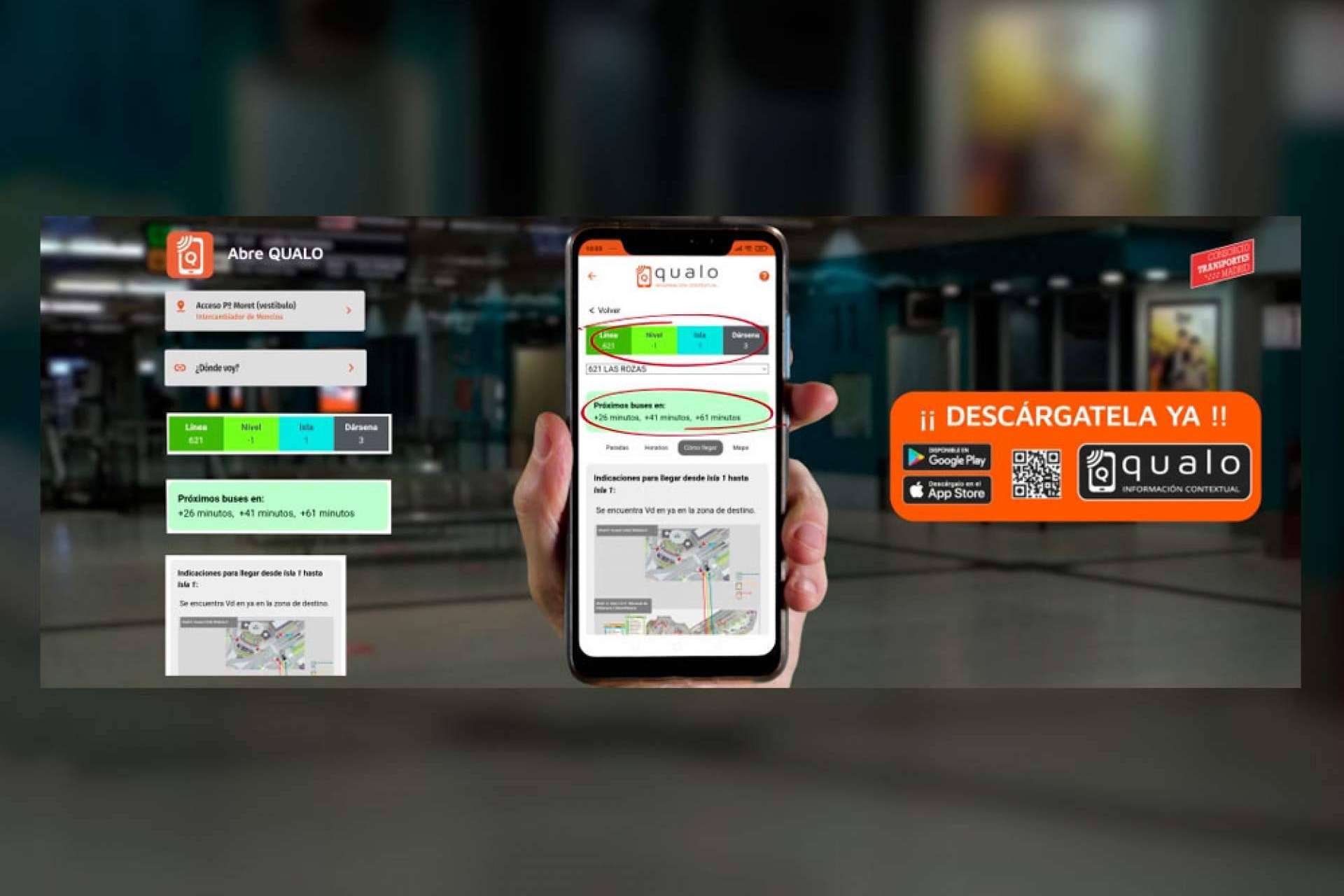 La tecnología universal y transversal de información contextual en el móvil se conoce como QUALO