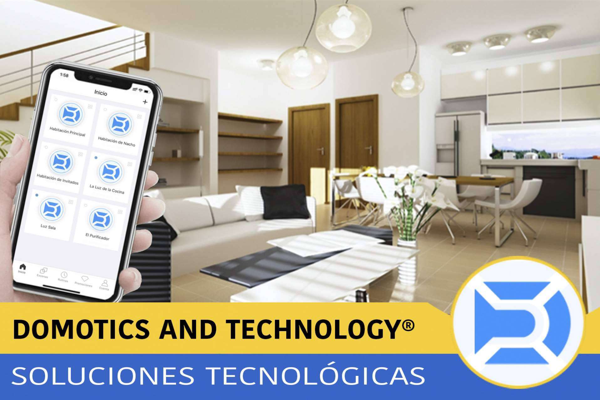 ¿Qué funciones se pueden controlar mediante la tecnología domótica?