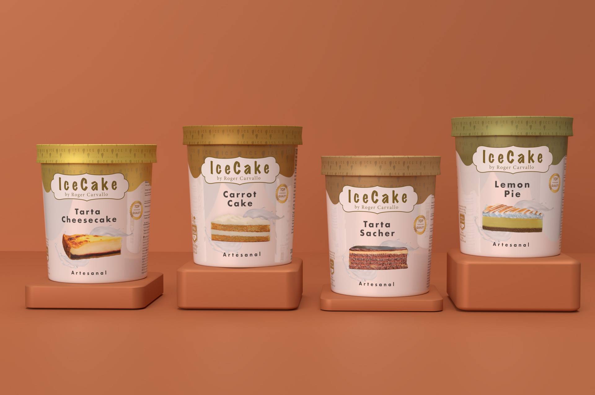 Helados artesanales con sabor a tartas clásicas, con IceCake