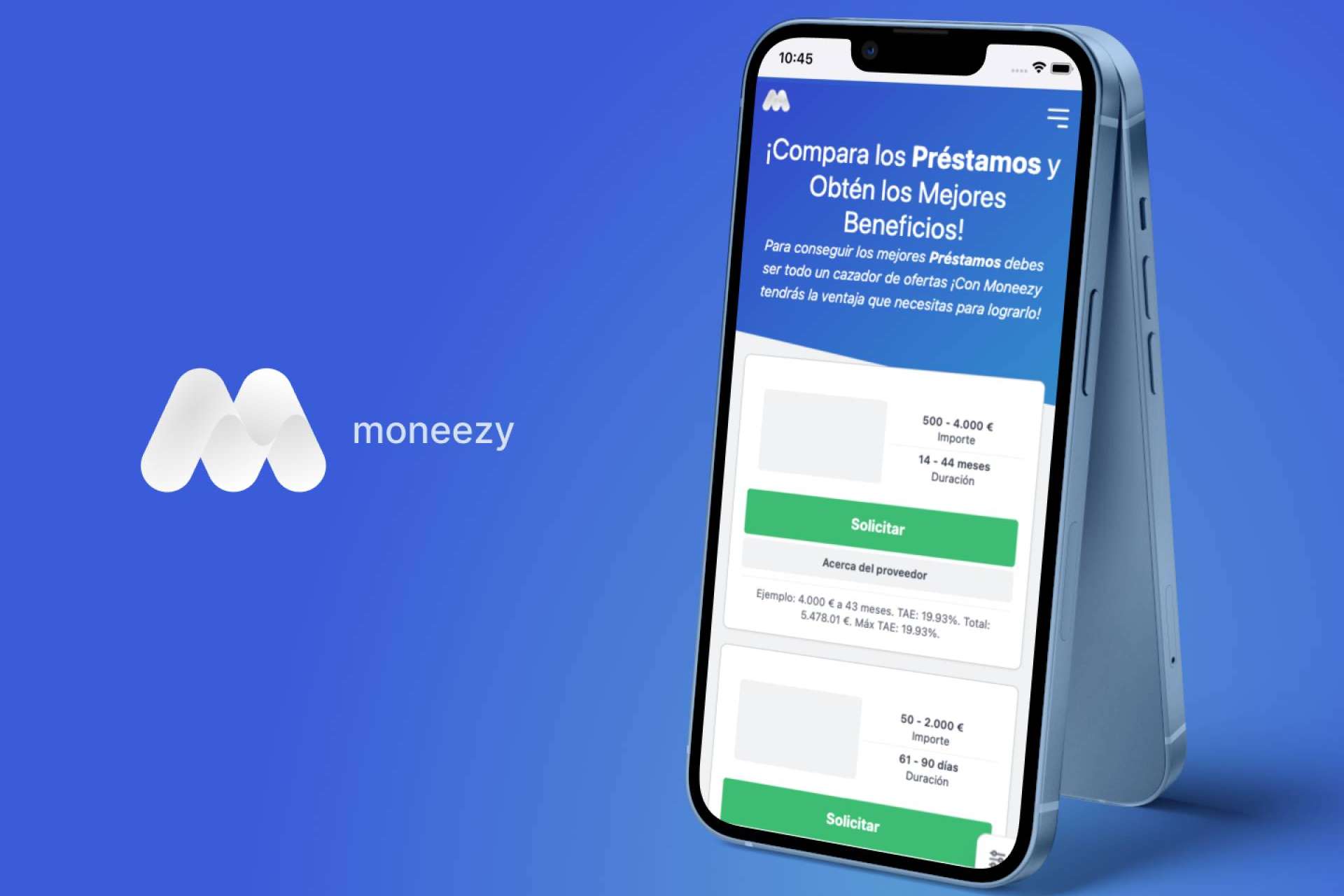 Moneezy ayuda a considerar todos los préstamos por los que optar