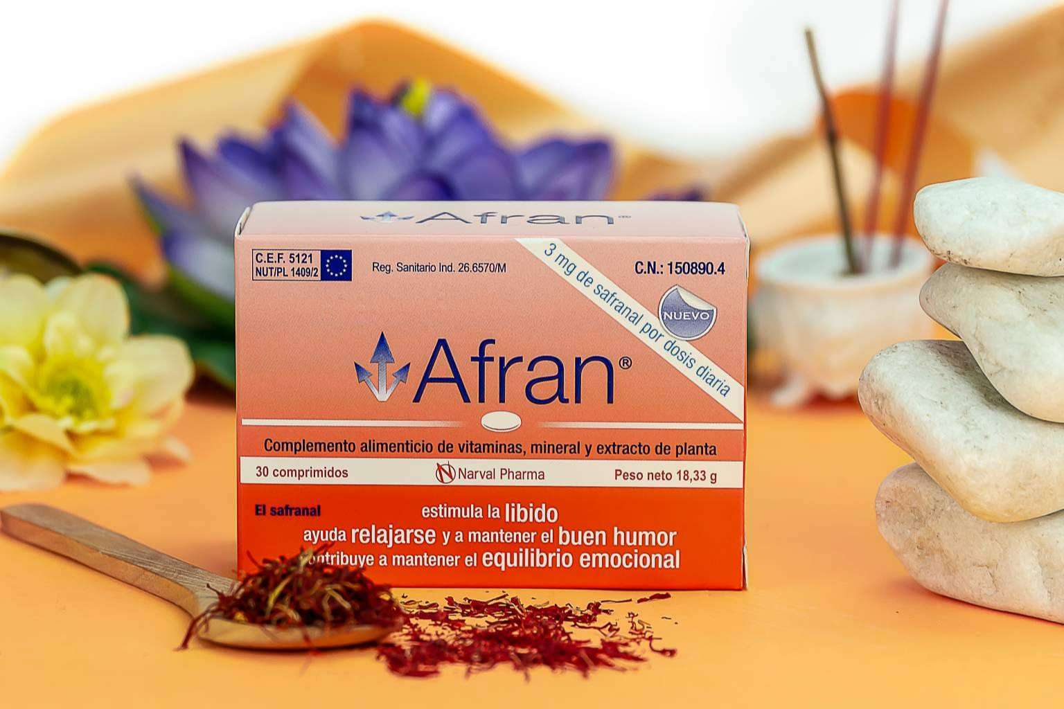 Afrán es un complemento alimenticio que contribuye al equilibrio emocional y buen humor, según Narval Pharma
