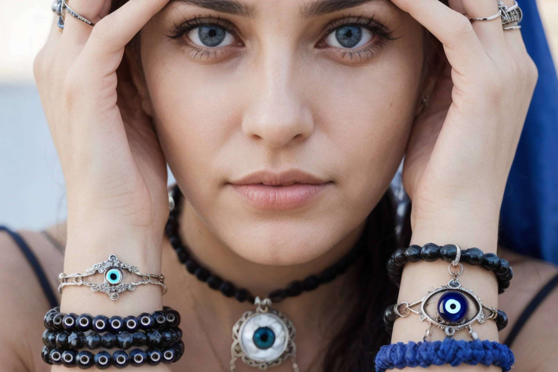 Pulseras con ojo turco, colgantes, dijes, llaveros y amuletos para colgar de UniArt