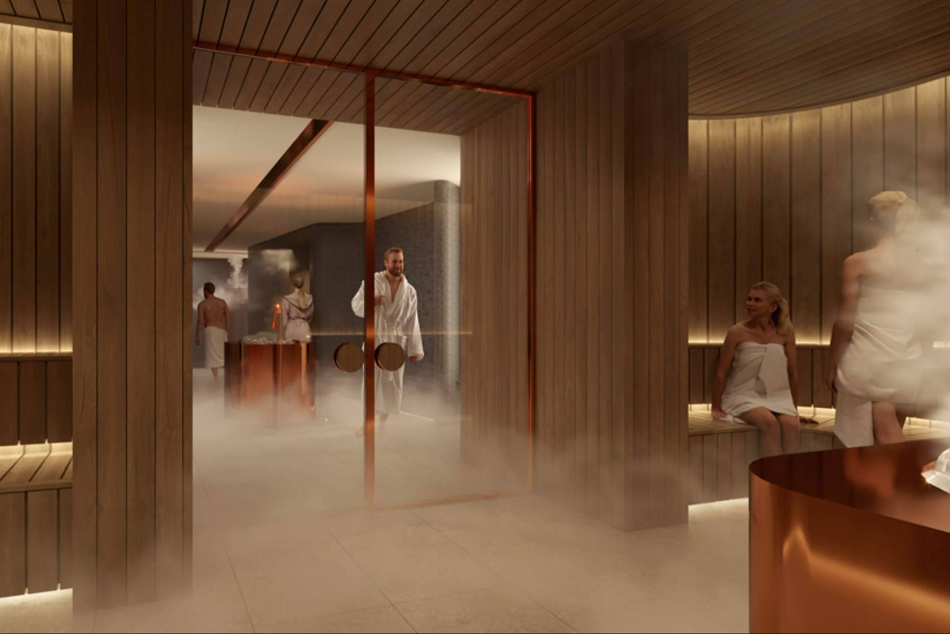 Bienestar renovado con esencias concentradas de eucaliptus en saunas y baños turcos