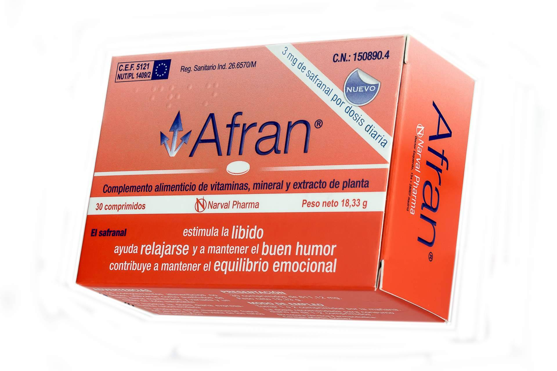 Afran, el complemento natural con azafrán de Narval Pharma para mejorar el estado de ánimo
