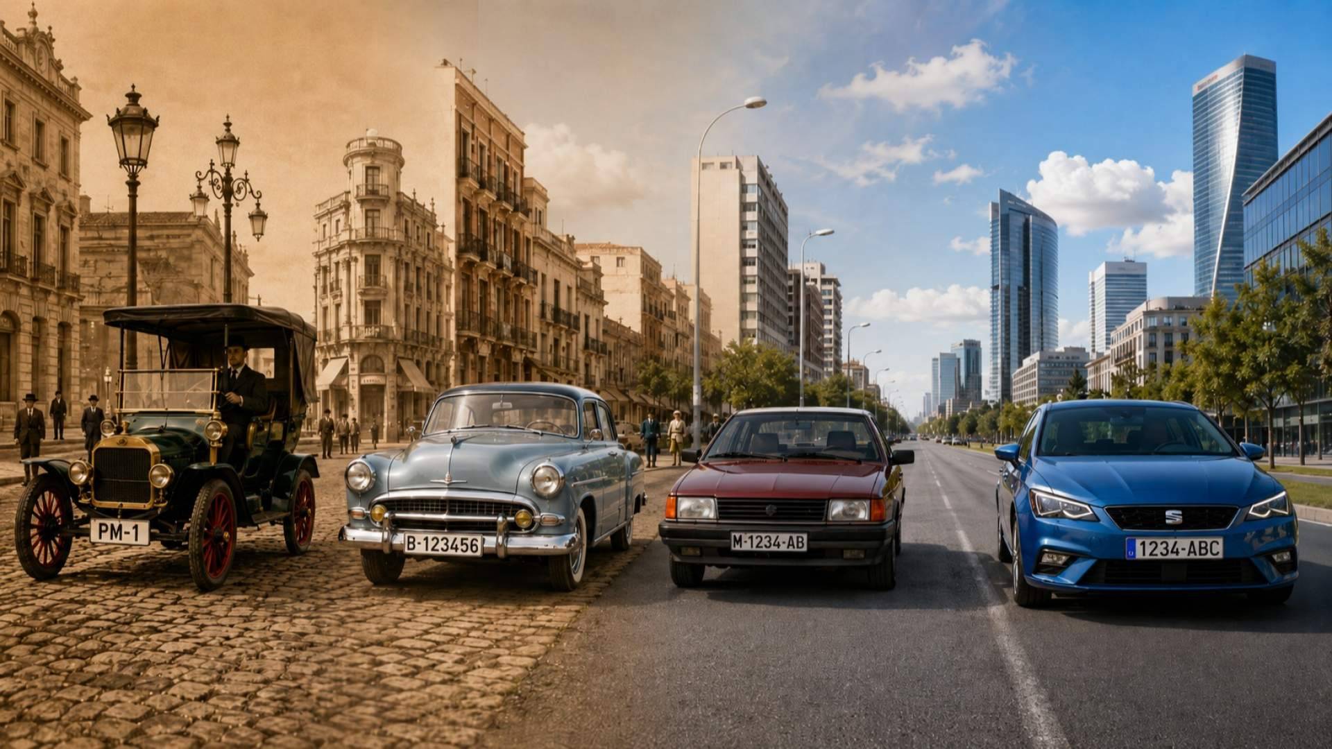 Matrículas de coche en España; más de un siglo de historia sobre ruedas